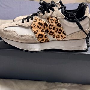 New Balance Leopard Print Sneakers - Black and Cream